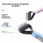 Fine-tooth grooming comb for loose pet fur
