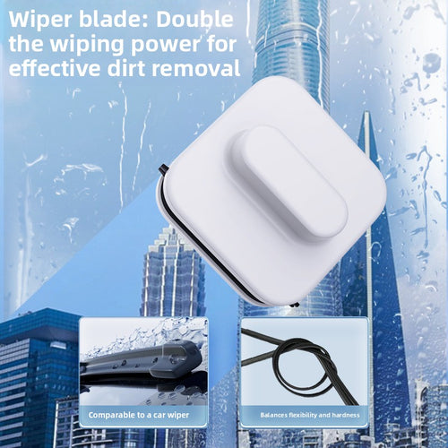 Magnetic window cleaner for compatible glass