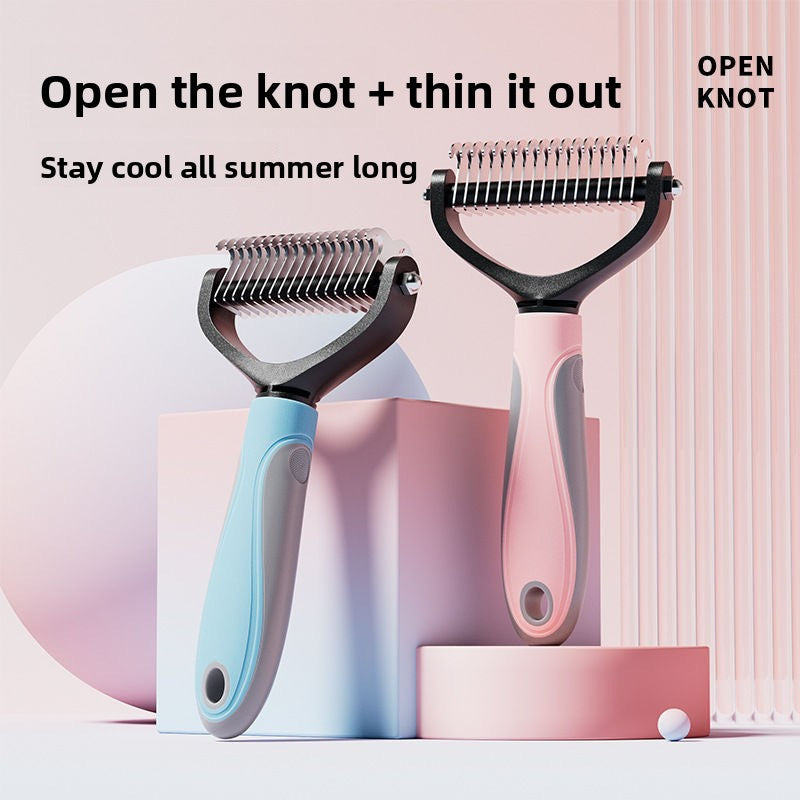 Pet dematting comb color and size options