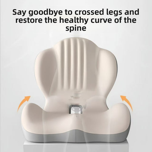 Integrated seat cushion and backrest for office chair comfort