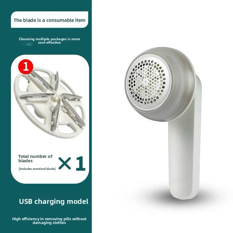 Compact rechargeable lint remover fabric care tool