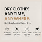 NorthOrca portable clothes dryer benefits