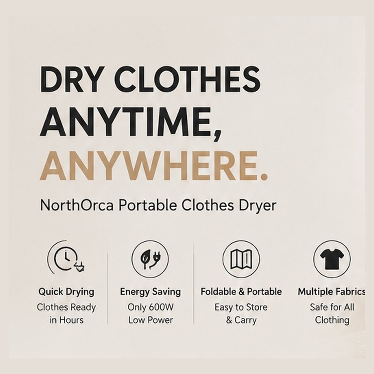 NorthOrca portable clothes dryer benefits