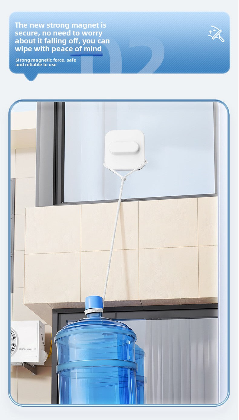 Magnetic window cleaner glass cleaning guide