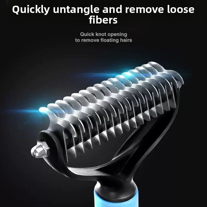 Pet dematting comb grooming detail