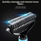Pet dematting comb grooming detail