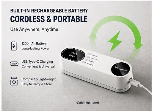 NorthOrca rechargeable cordless portable vacuum sealer